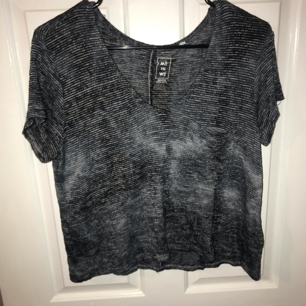 Casual navy/gray/black pocket tee. Super comfy